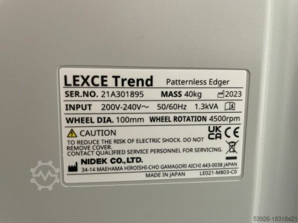Nidek LEXCE DB-T Patternless Edger from 2023 – Bild 12