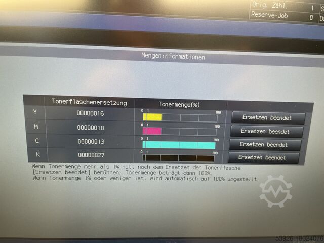 Minolta AccurioPress C3080 incl. IQ-501 Bookletfinisher, Paperdeck – Bild 5