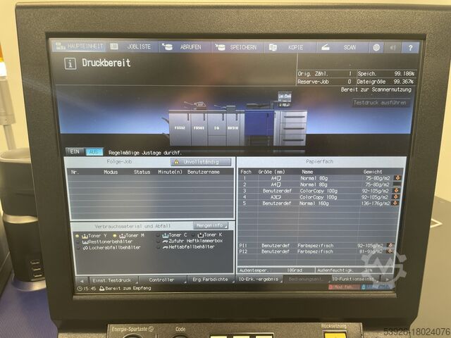 Minolta AccurioPress C3080 incl. IQ-501 Bookletfinisher, Paperdeck – Bild 6