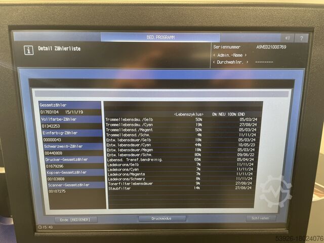 Minolta AccurioPress C3080 incl. IQ-501 Bookletfinisher, Paperdeck – Bild 7